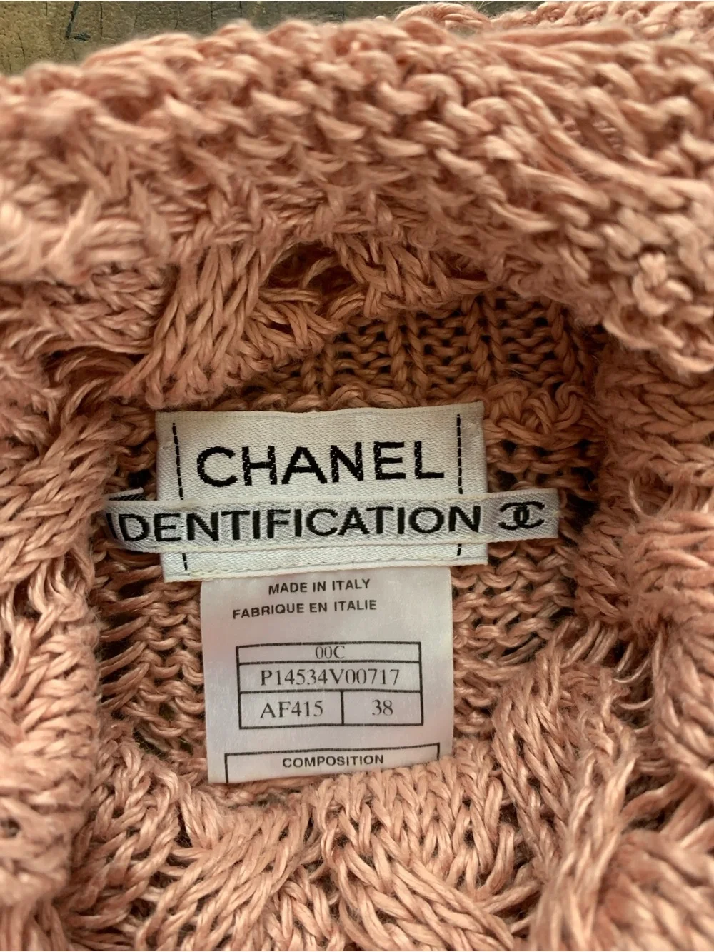 CHANEL Sleeveless Cable Knit Turtleneck - Dusty Rose